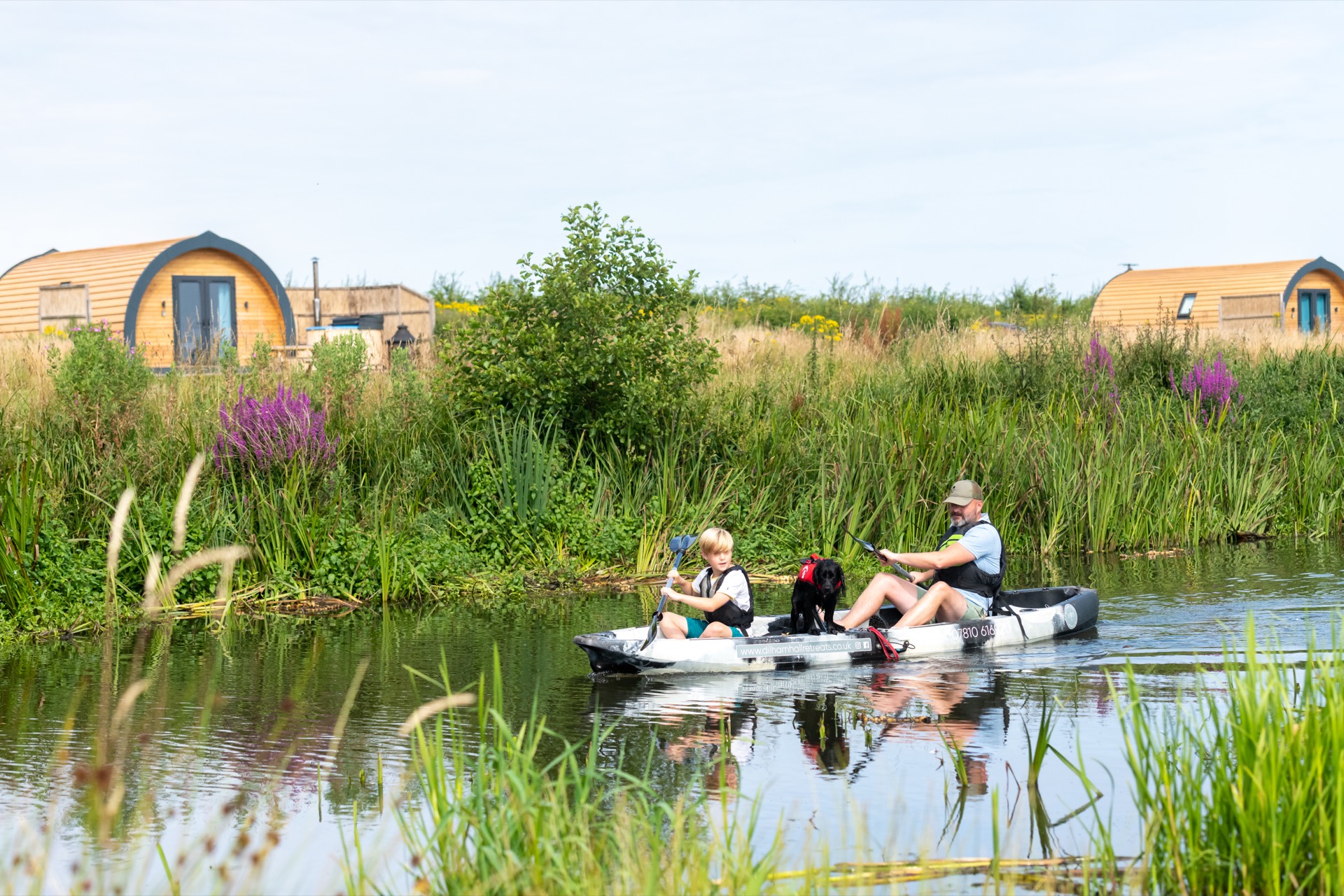 Waterside glamping pod beside the canal at Tonnage Bridge Retreats